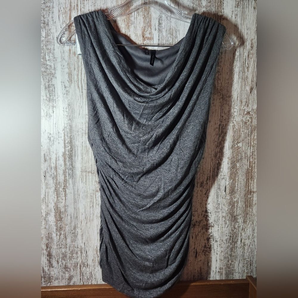 Maurices Charcoal Gray Sleeveless Tunic Shirt